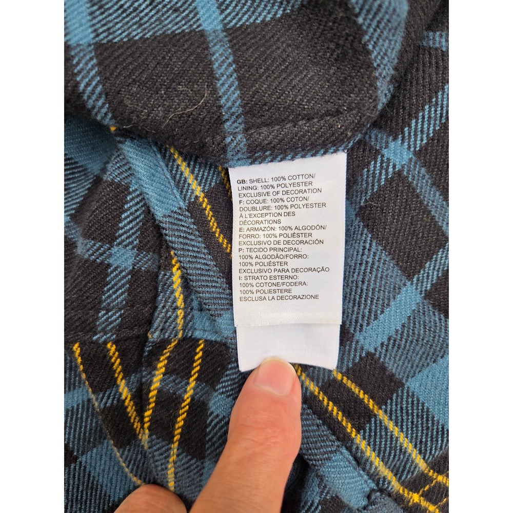 NWOT-The North Face Arroyo Flannel Shirt Mens L Blue Black Plaid LS  Pockets - Picture 6 of 6